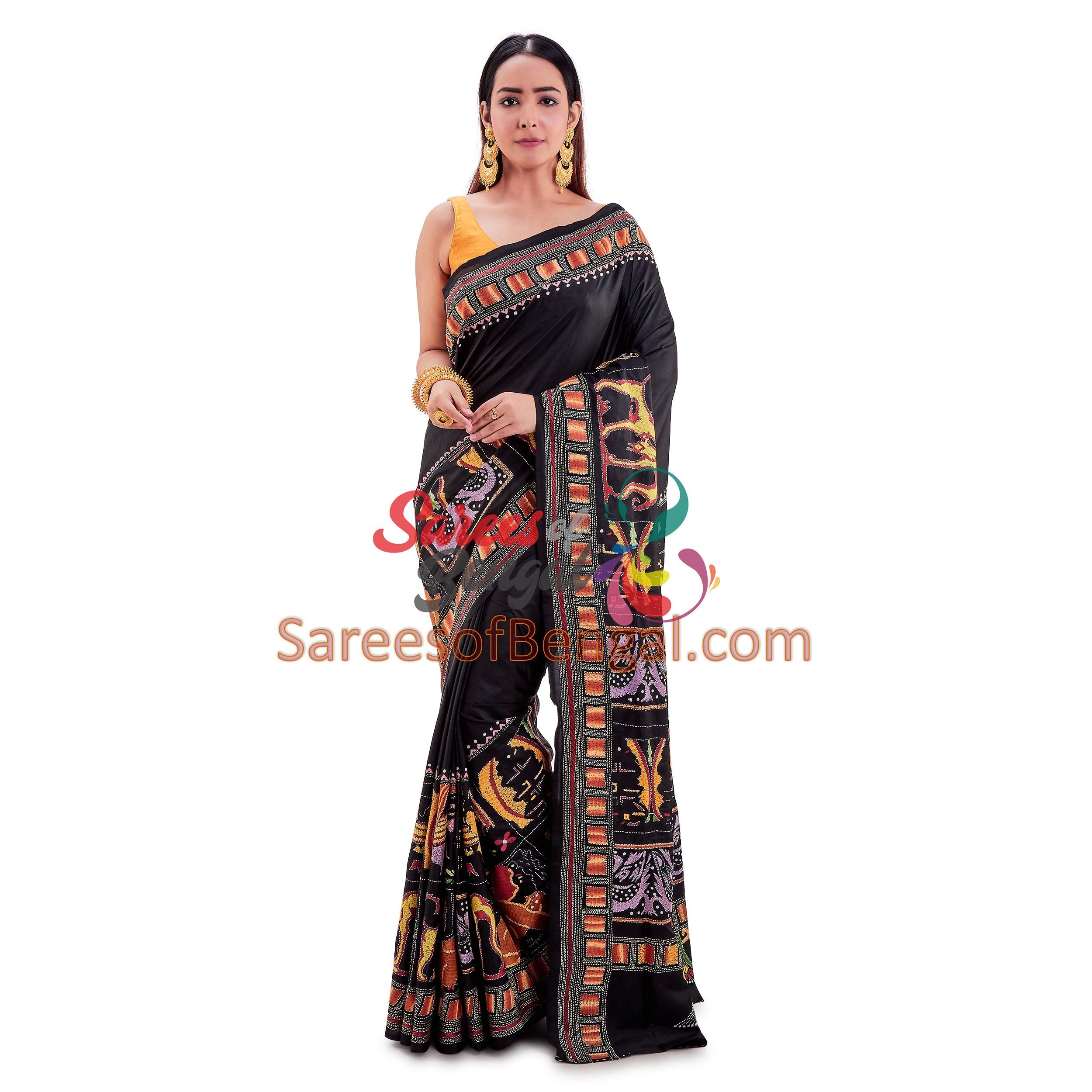 'Sahaaj Paath' Inspired Pure Silk Kantha Saree