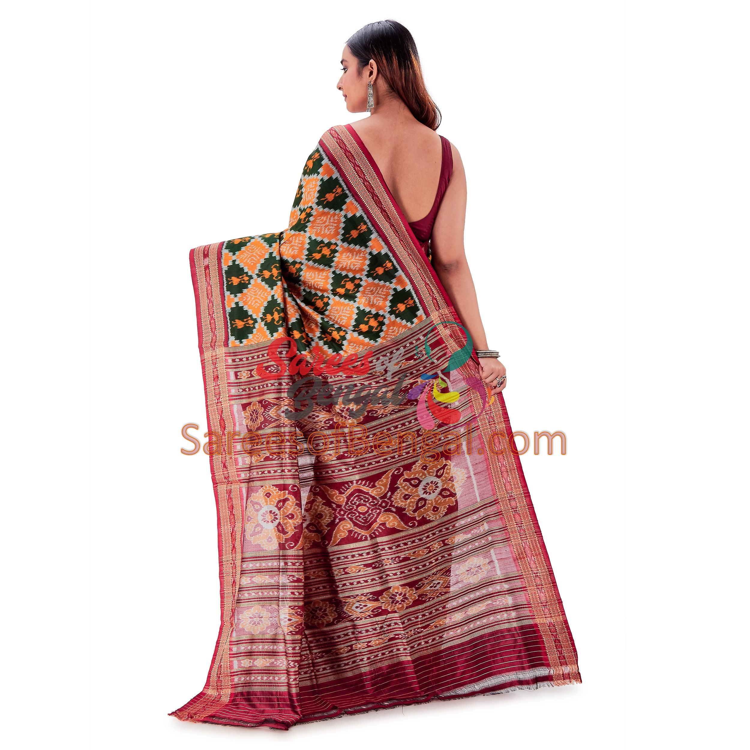 Odisha Khandua Ikkat Silk Saree