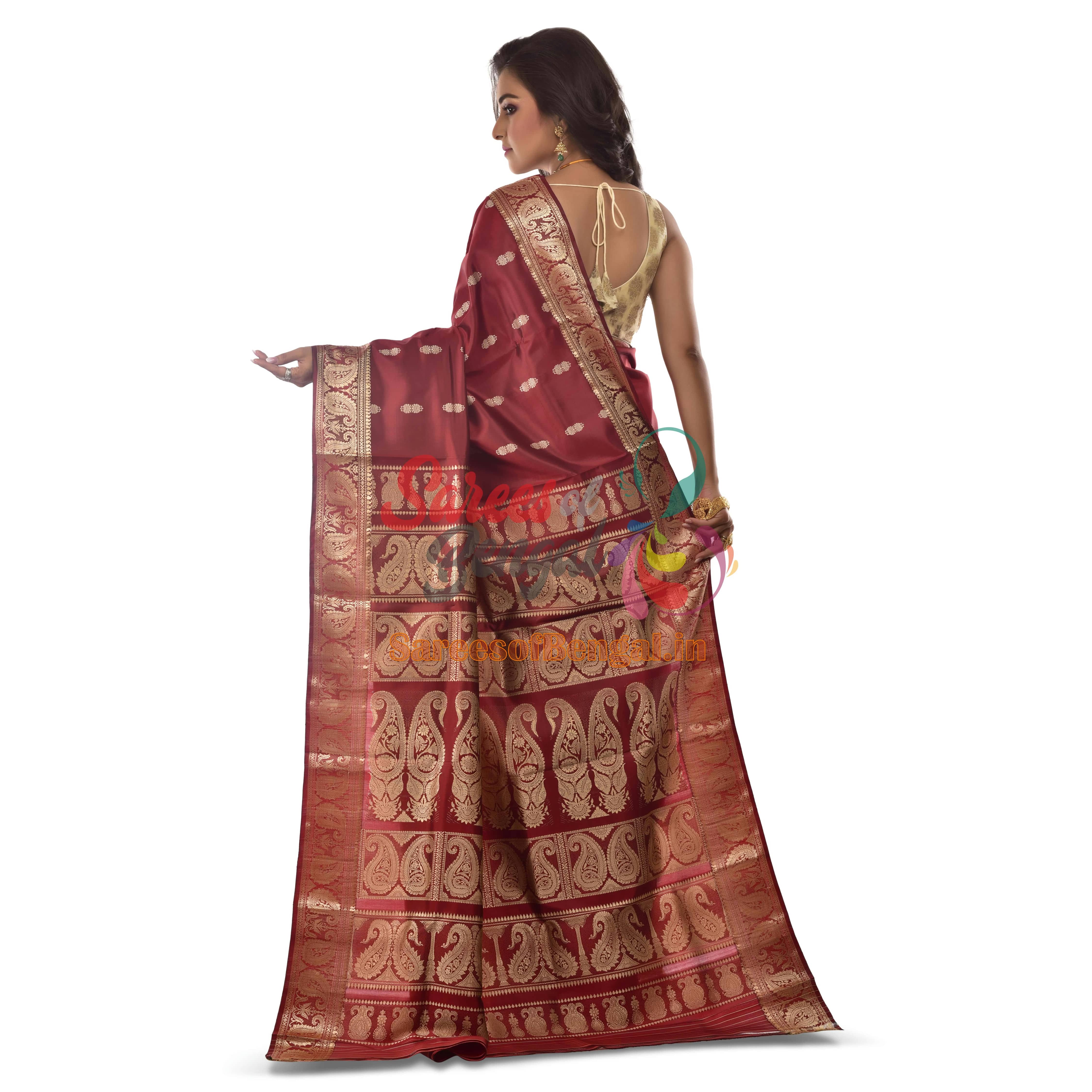 Authentic Paisley Motif Baluchari Saree