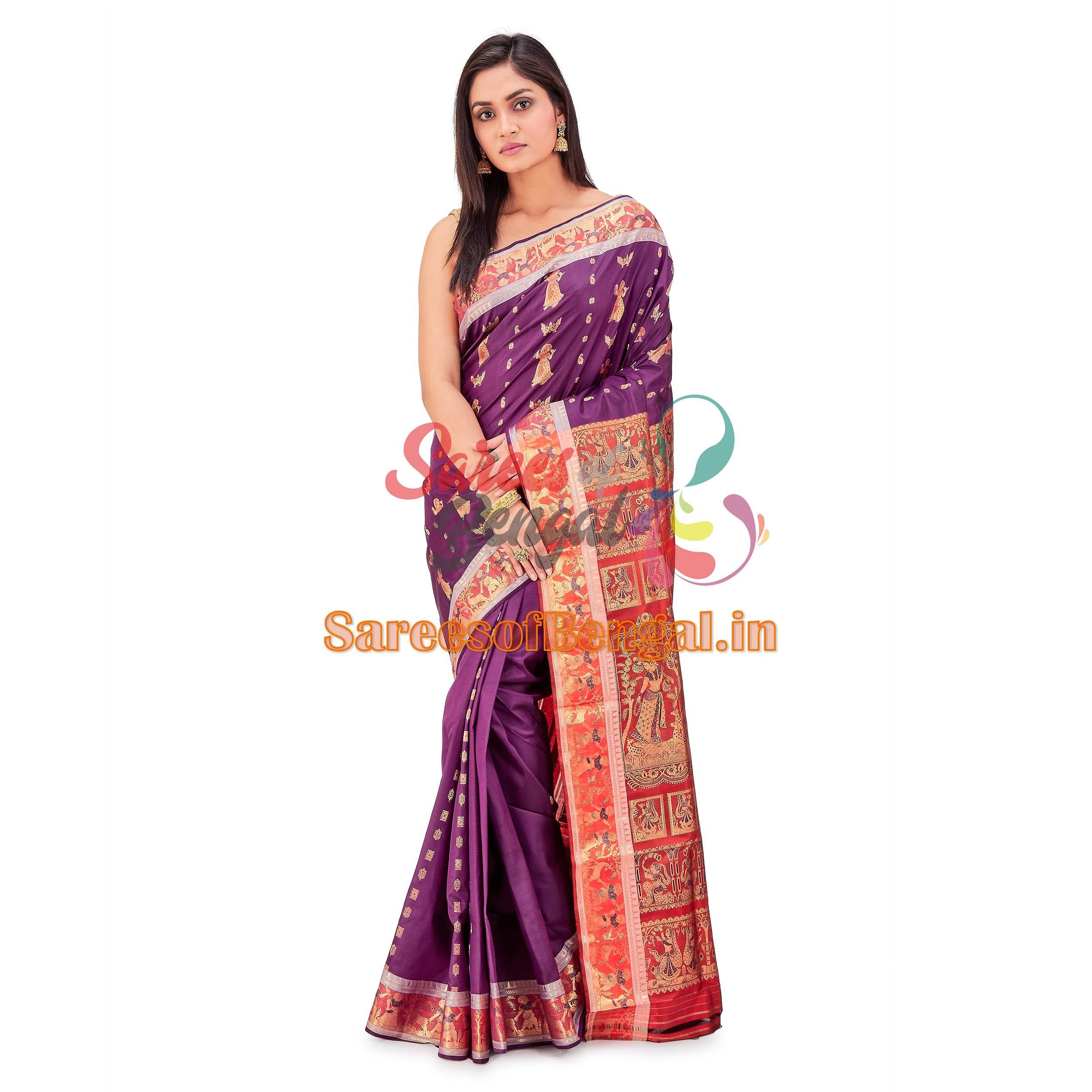 Contrast Swarnachari Silk Saree