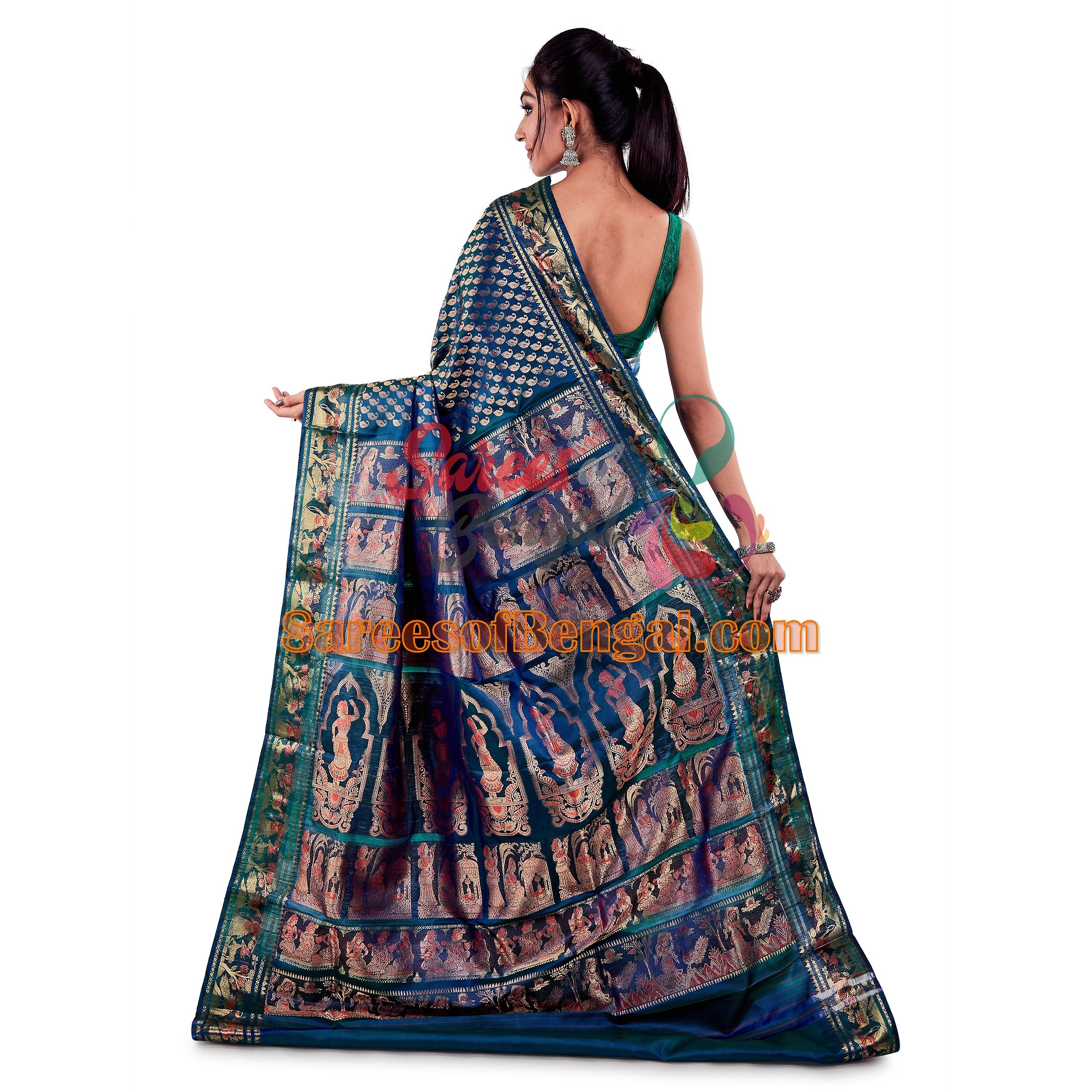 Dual Toned Premium Swarnachari Silk Saree