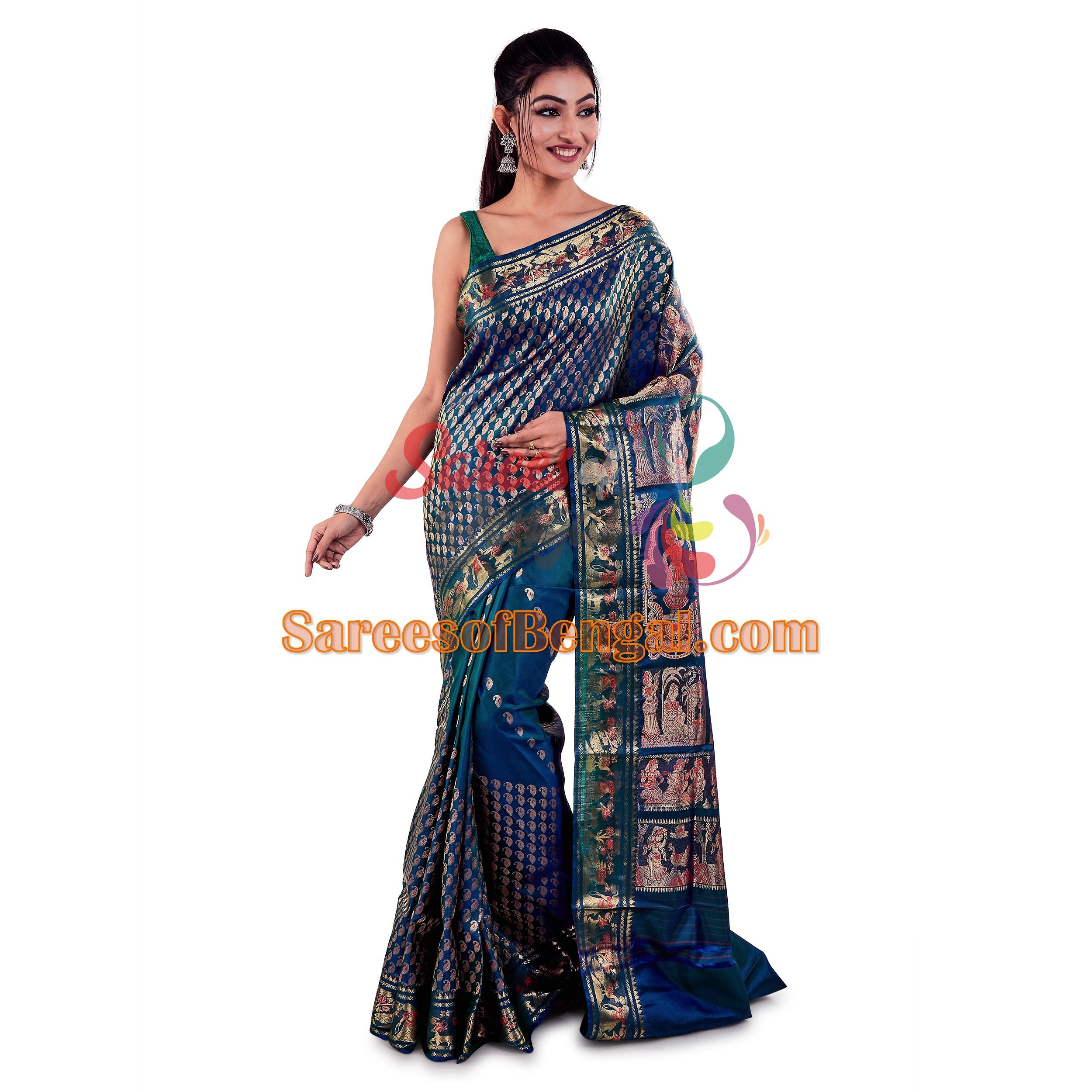 Dual Toned Premium Swarnachari Silk Saree