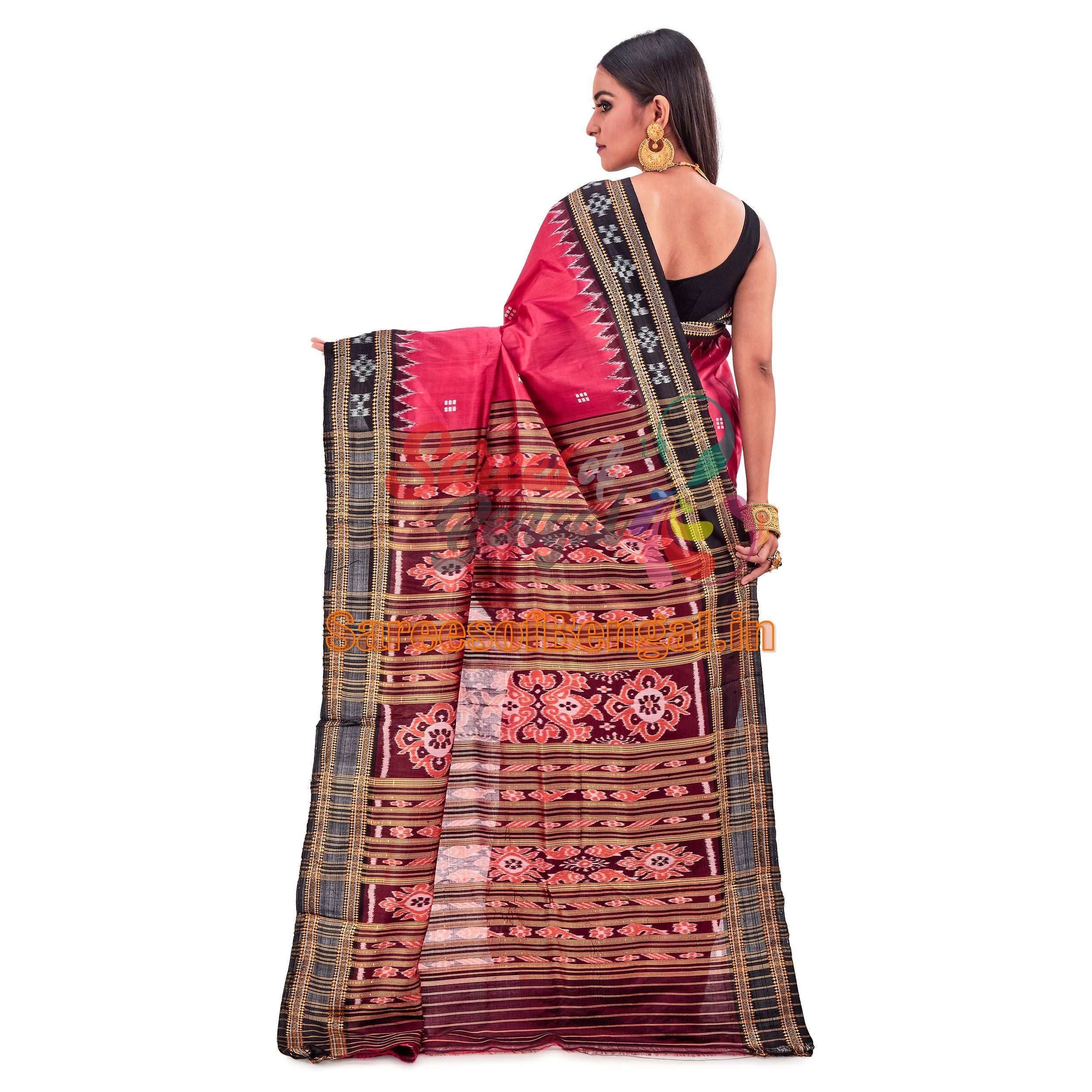 Pasapalli Border Ikkat Pure Silk Saree