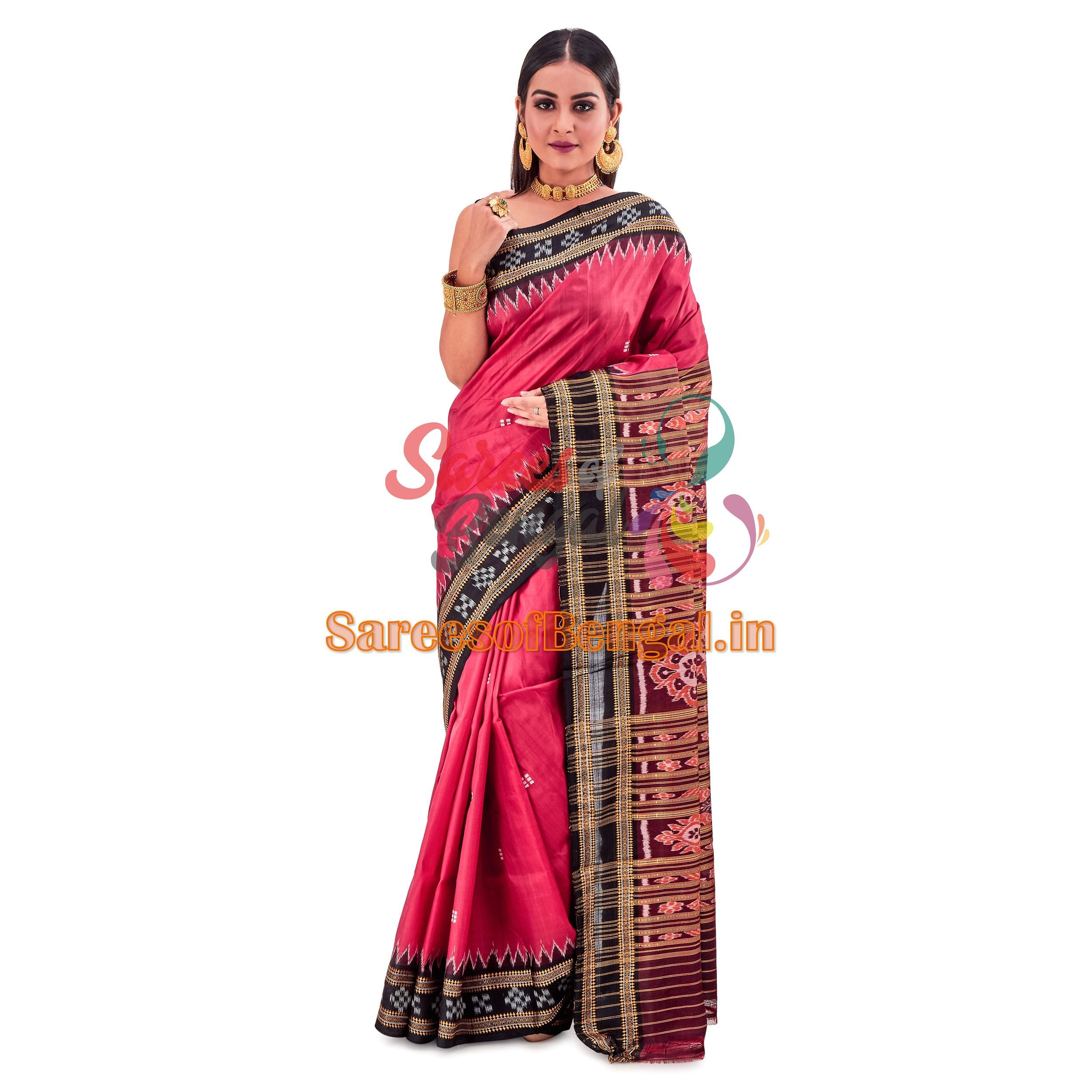 Pasapalli Border Ikkat Pure Silk Saree
