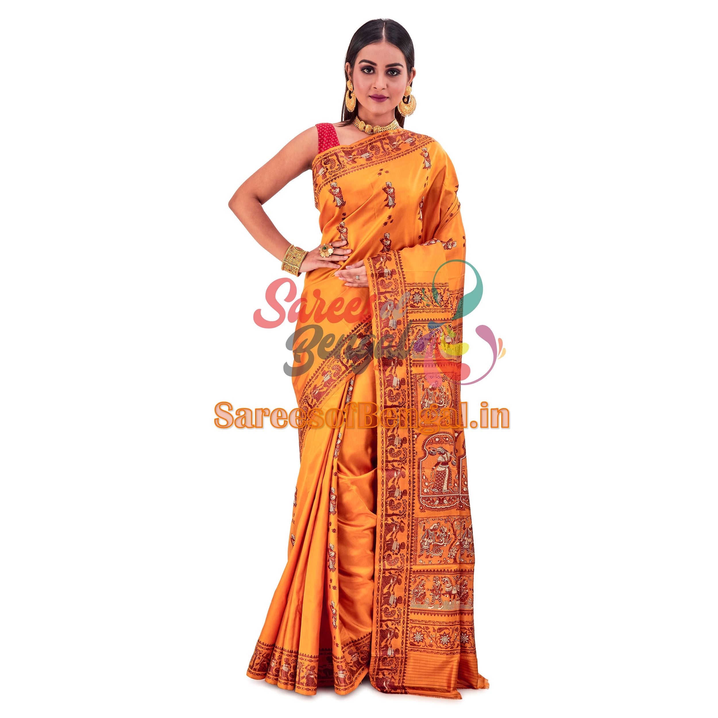 Authentic Baluchari Silk Saree