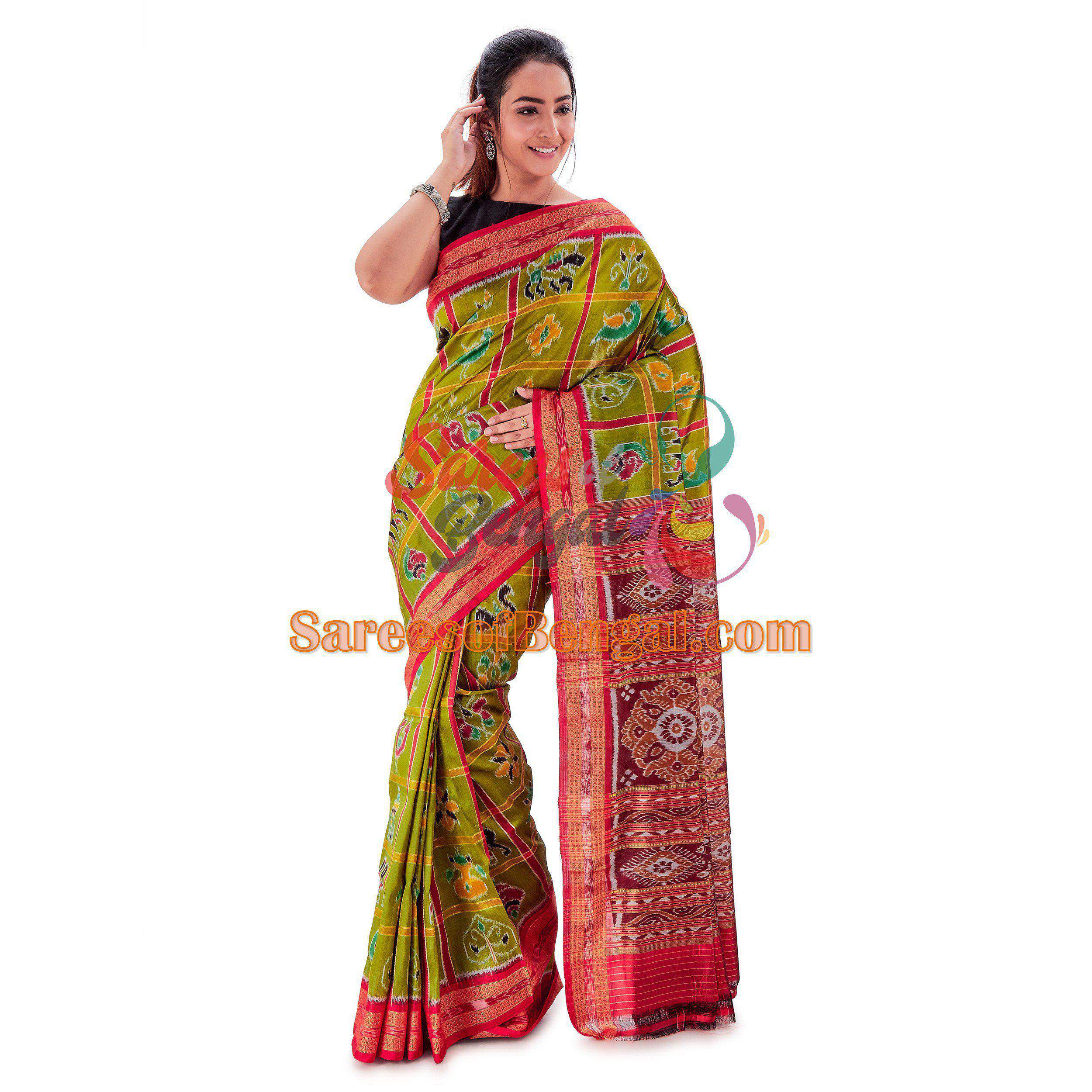 Authentic Odisha Ikkat Silk Saree Nabakothi