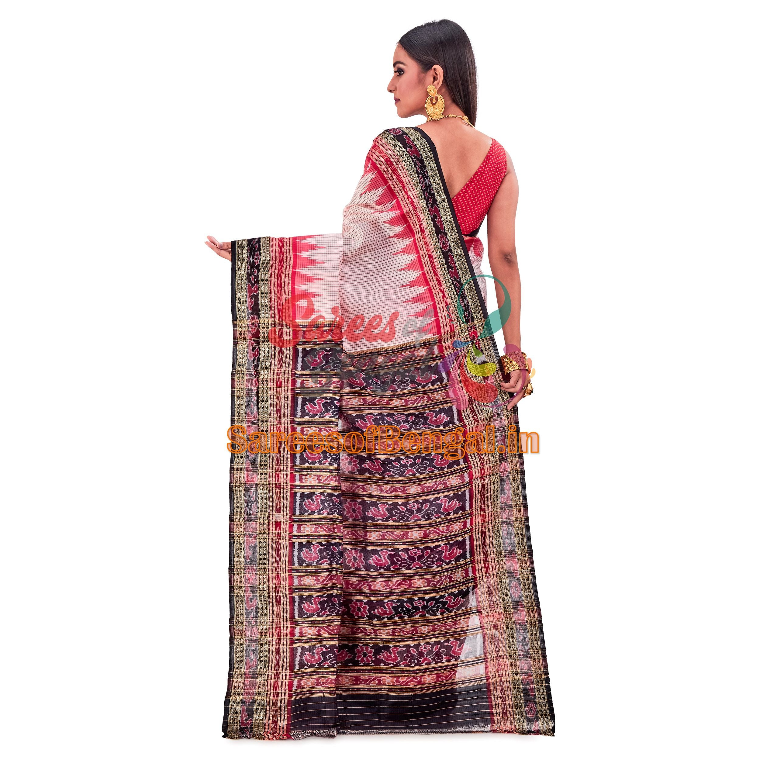 Sanchipaar Nuapatna Ikkat Silk Saree