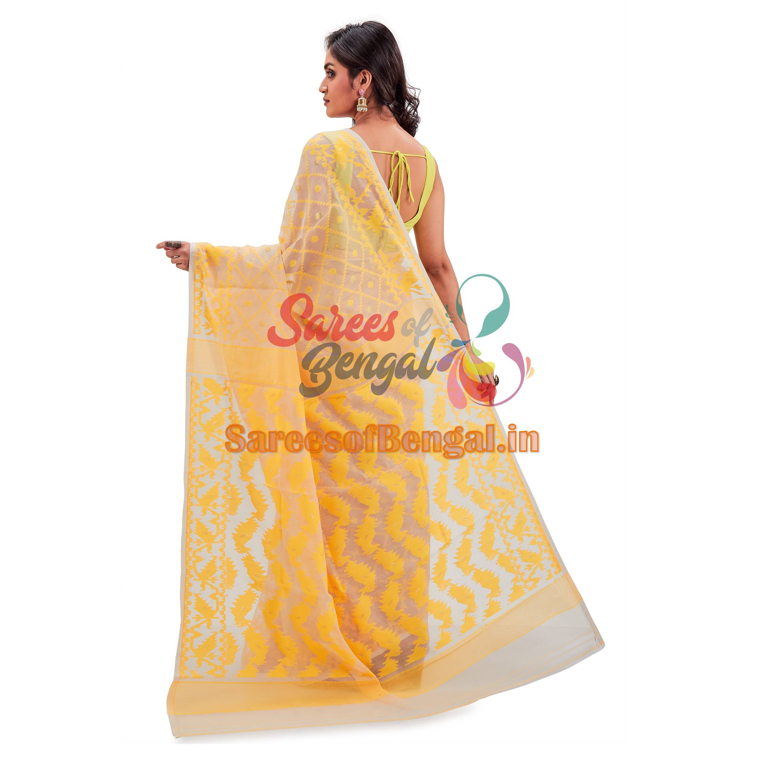 Allover Work Bengal Jamdani Dhakai Saree