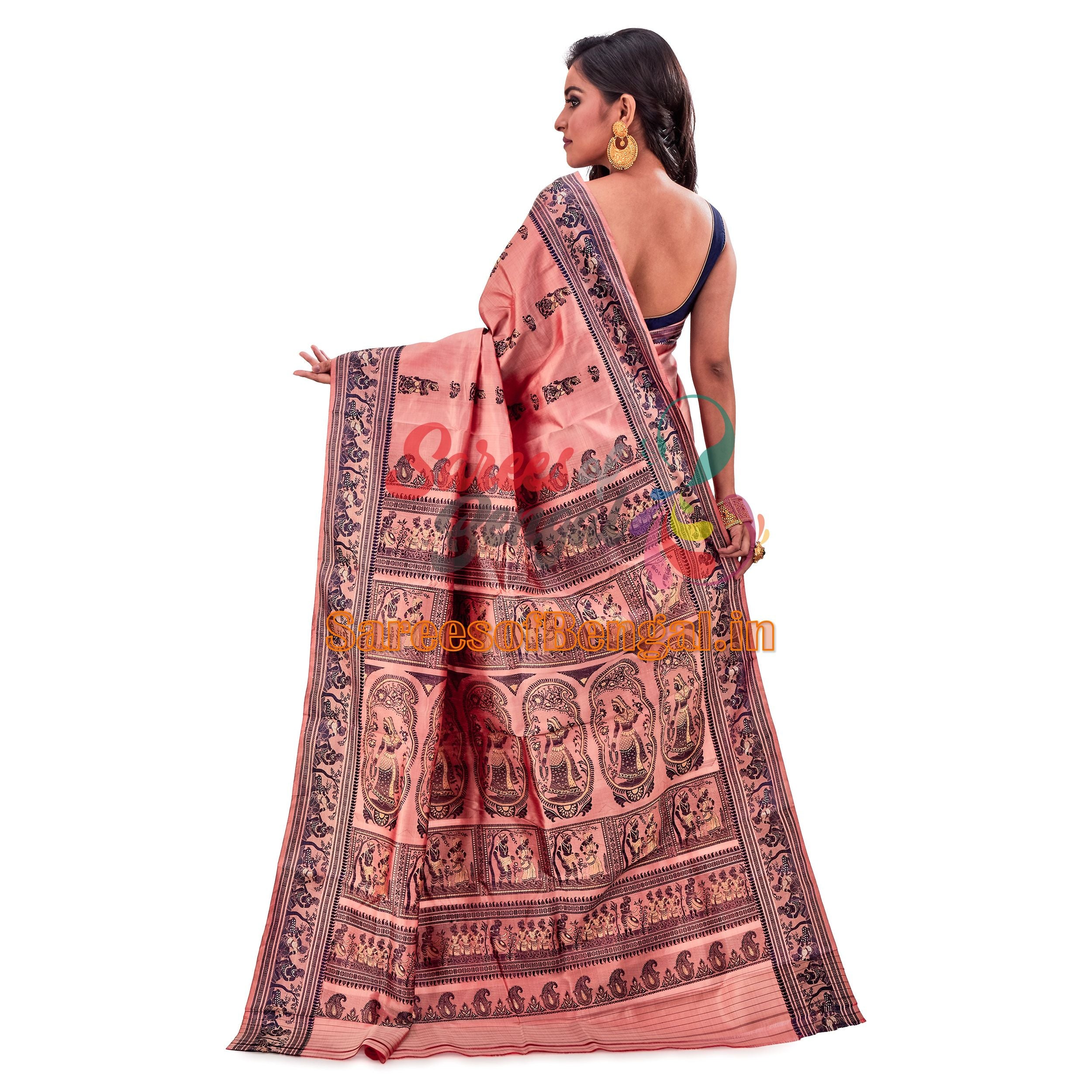 Premium Bengal Baluchari Silk Saree