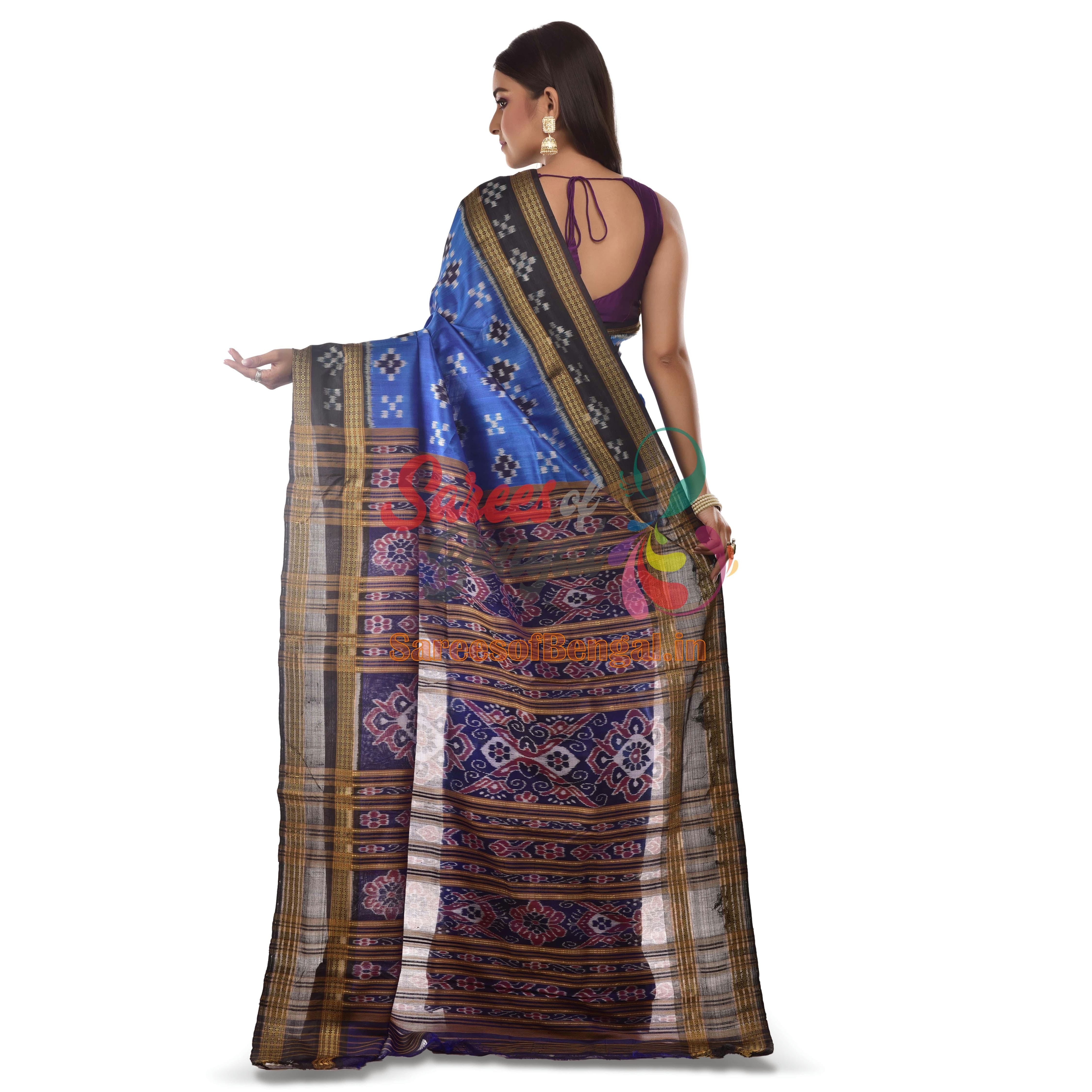 Dualtoned Pasapalli Ikkat Silk Saree