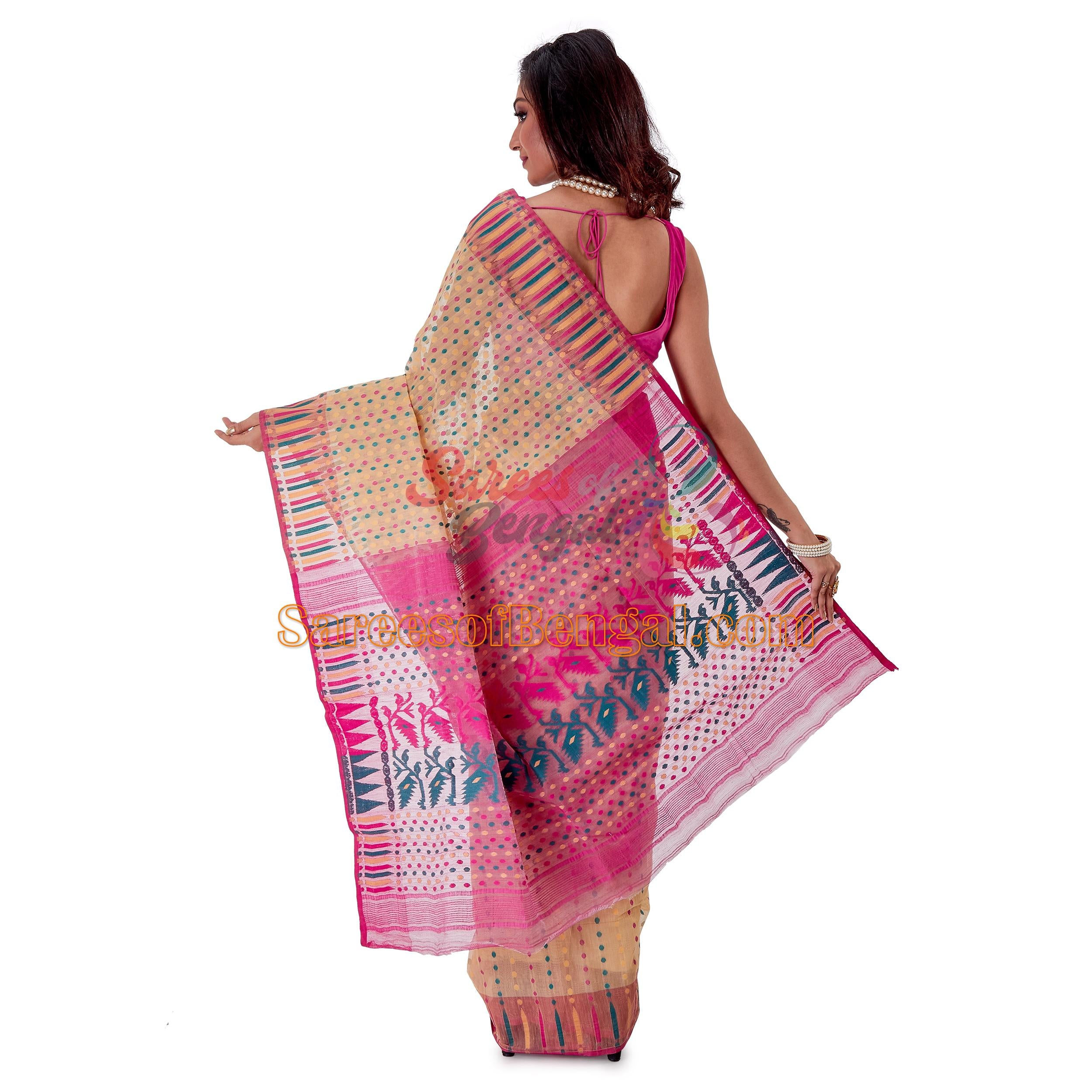 Elegant Cotton Silk Jamdani Saree