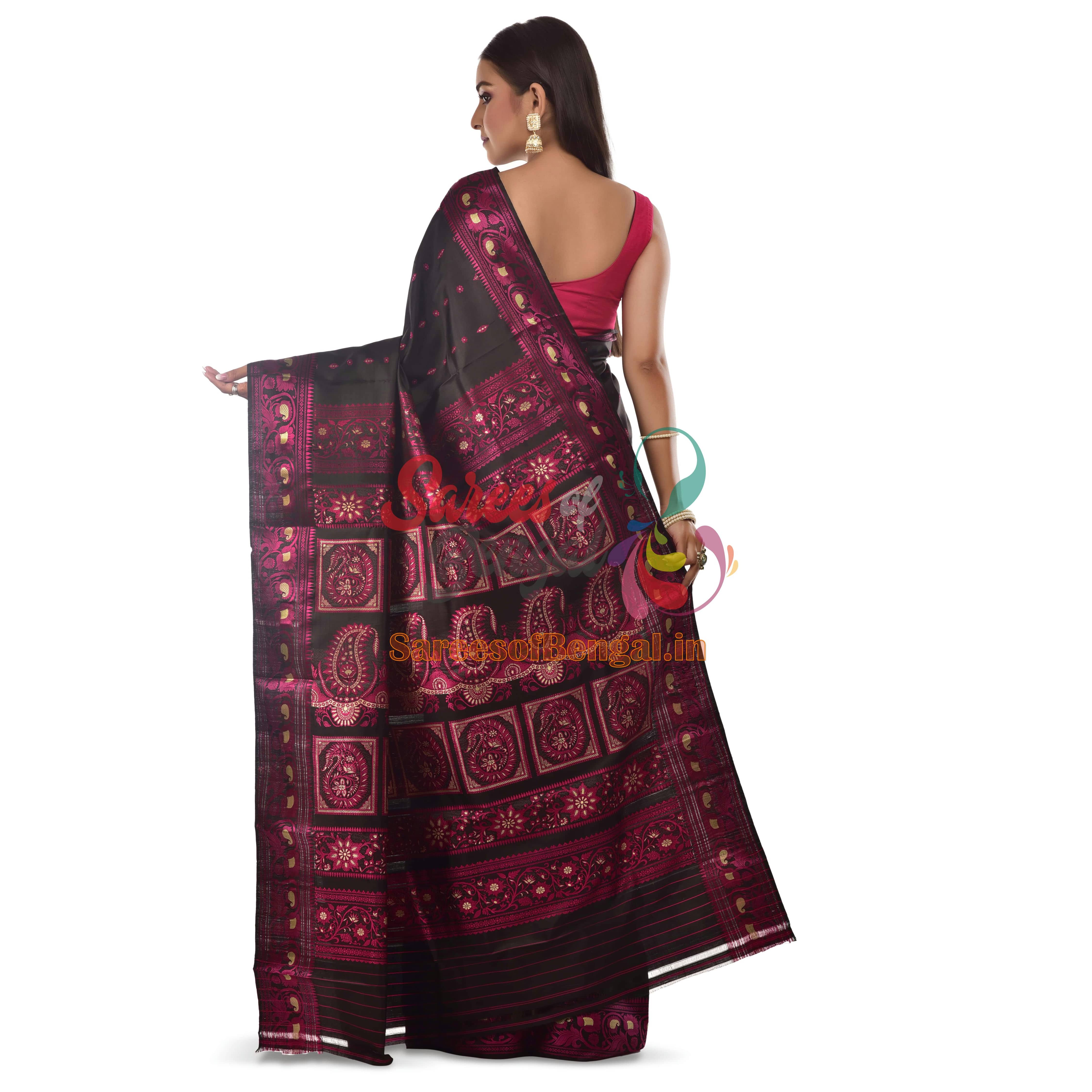 Authentic Paisley Motif Baluchari Saree