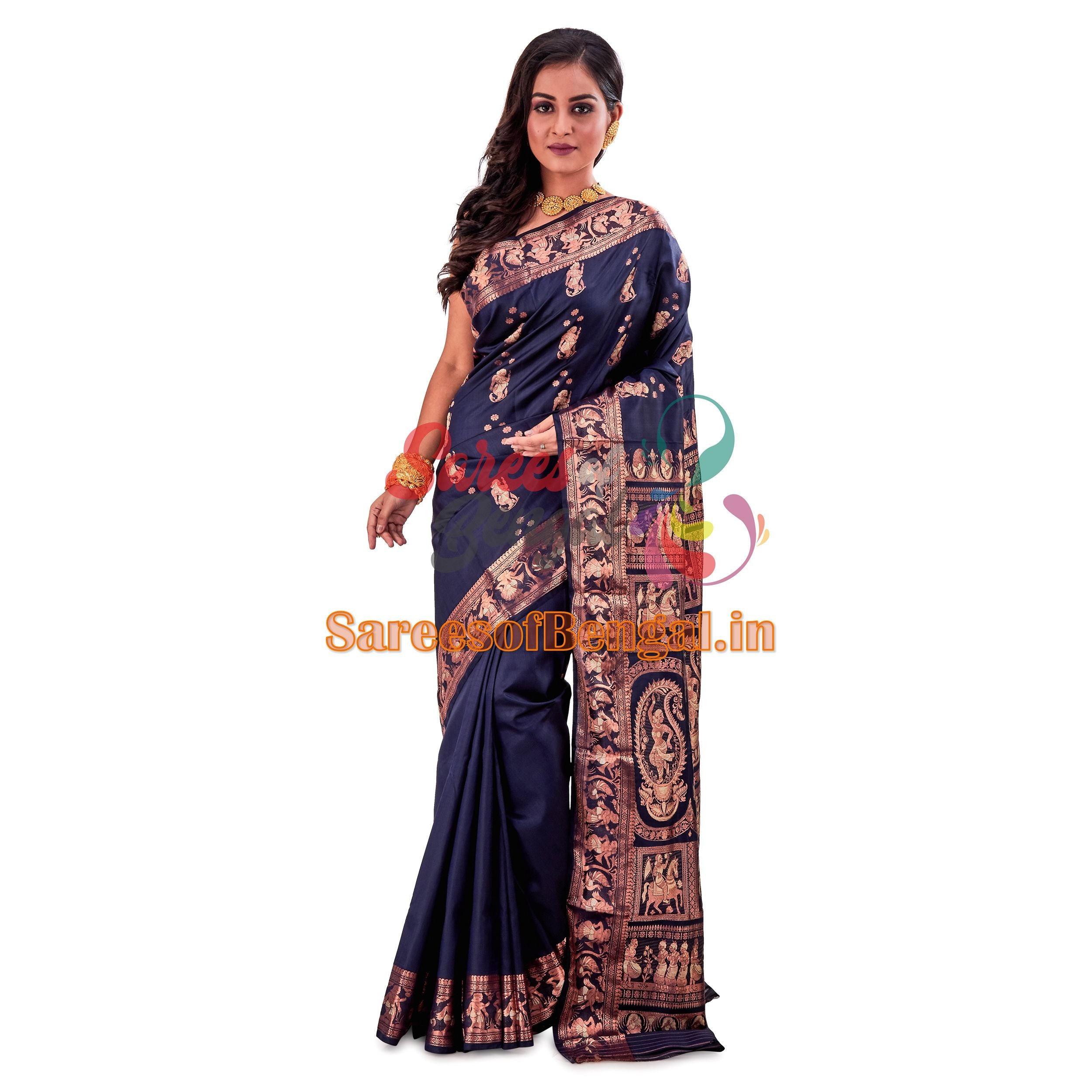 Copper Zari Swarnachari Silk Saree