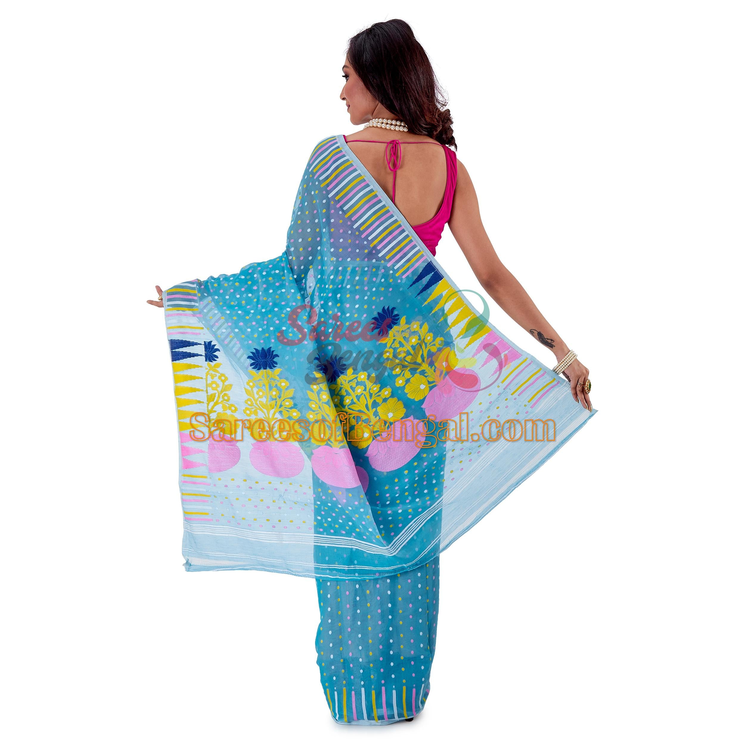 Handwoven Cotton Silk Jamdani Saree