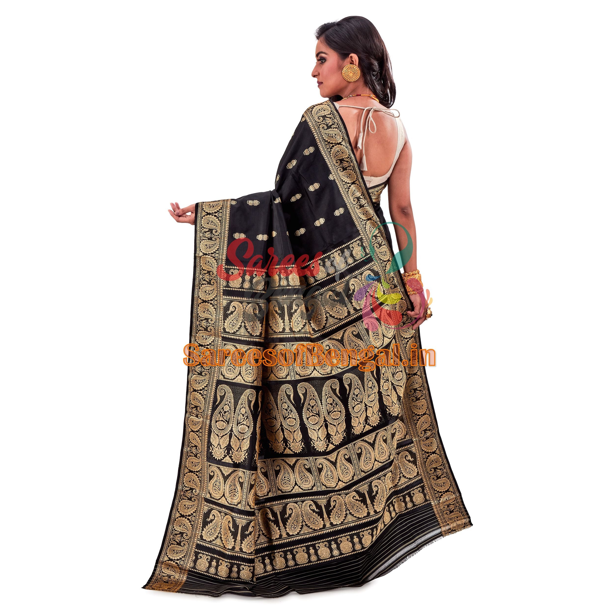 Authentic Paisley Motif Baluchari Saree