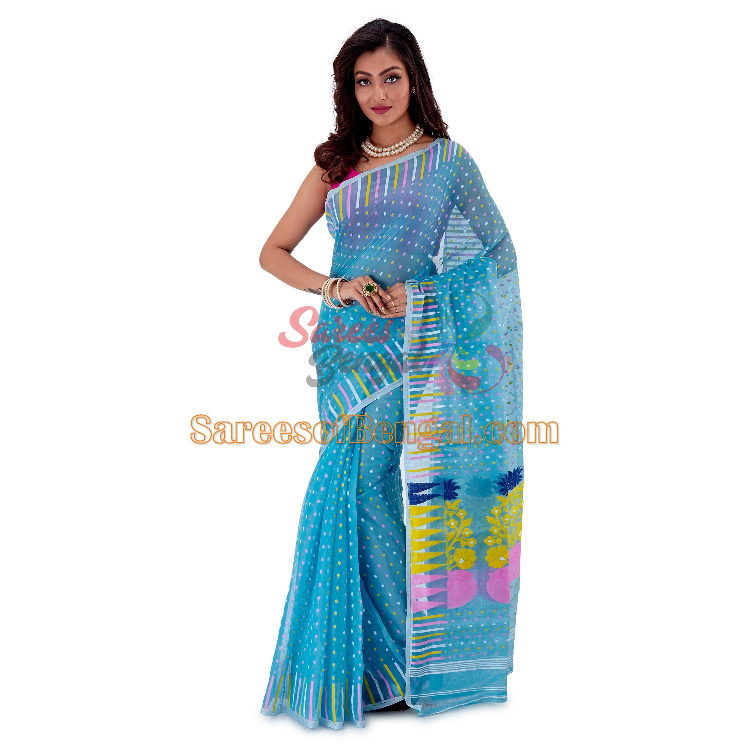 Handwoven Cotton Silk Jamdani Saree