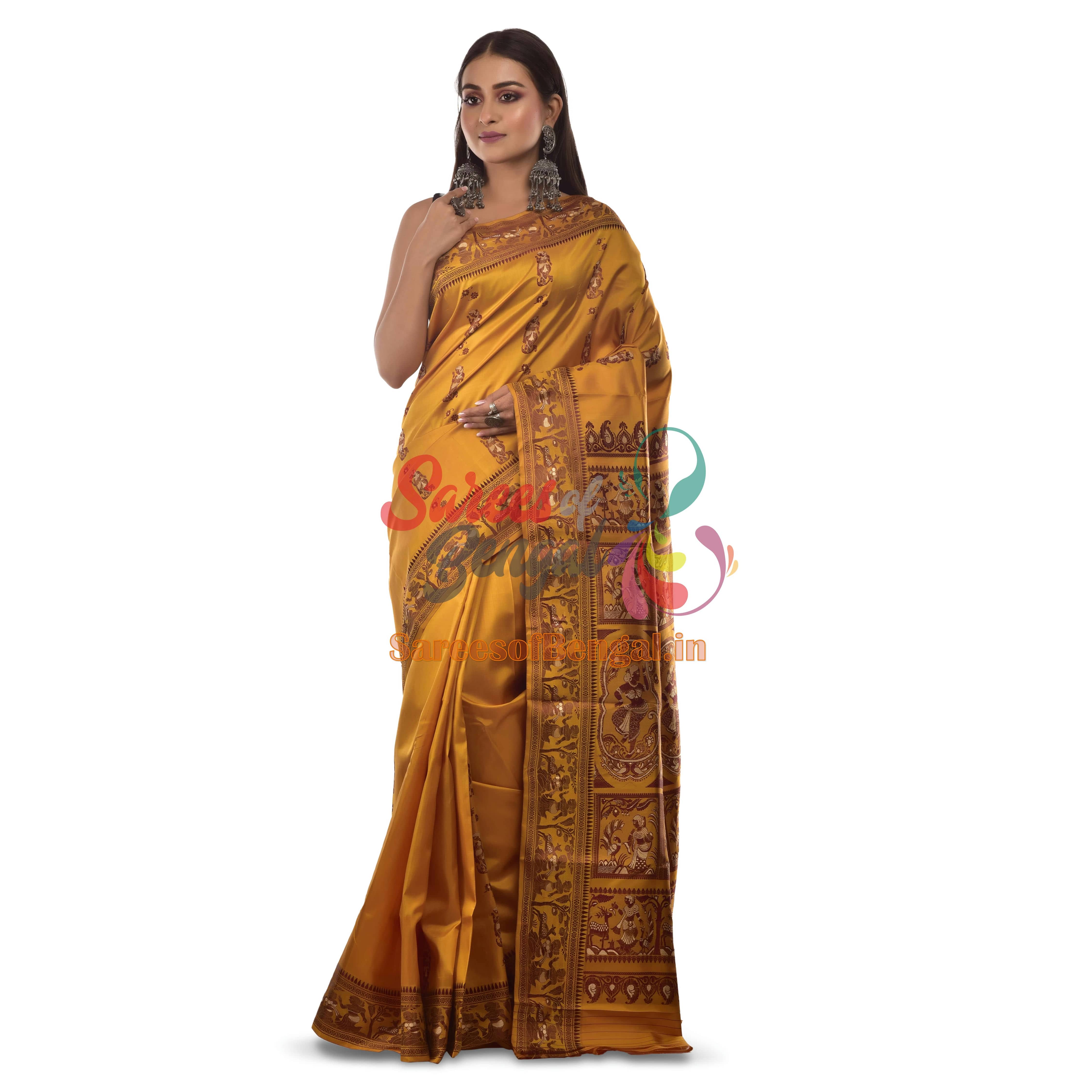 Premium Bishnupuri Baluchari Saree