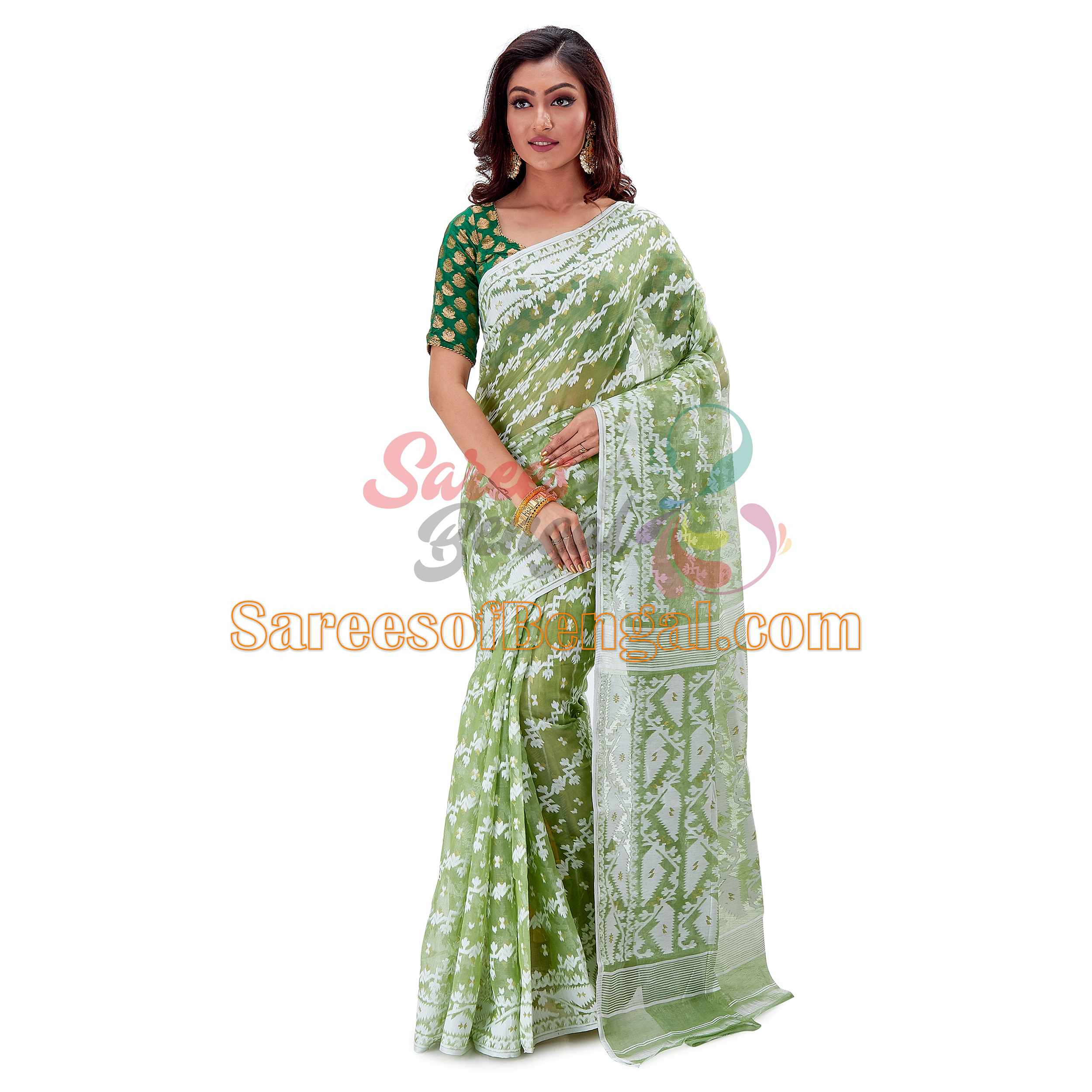 Handwoven Allover Work Jamdani Saree