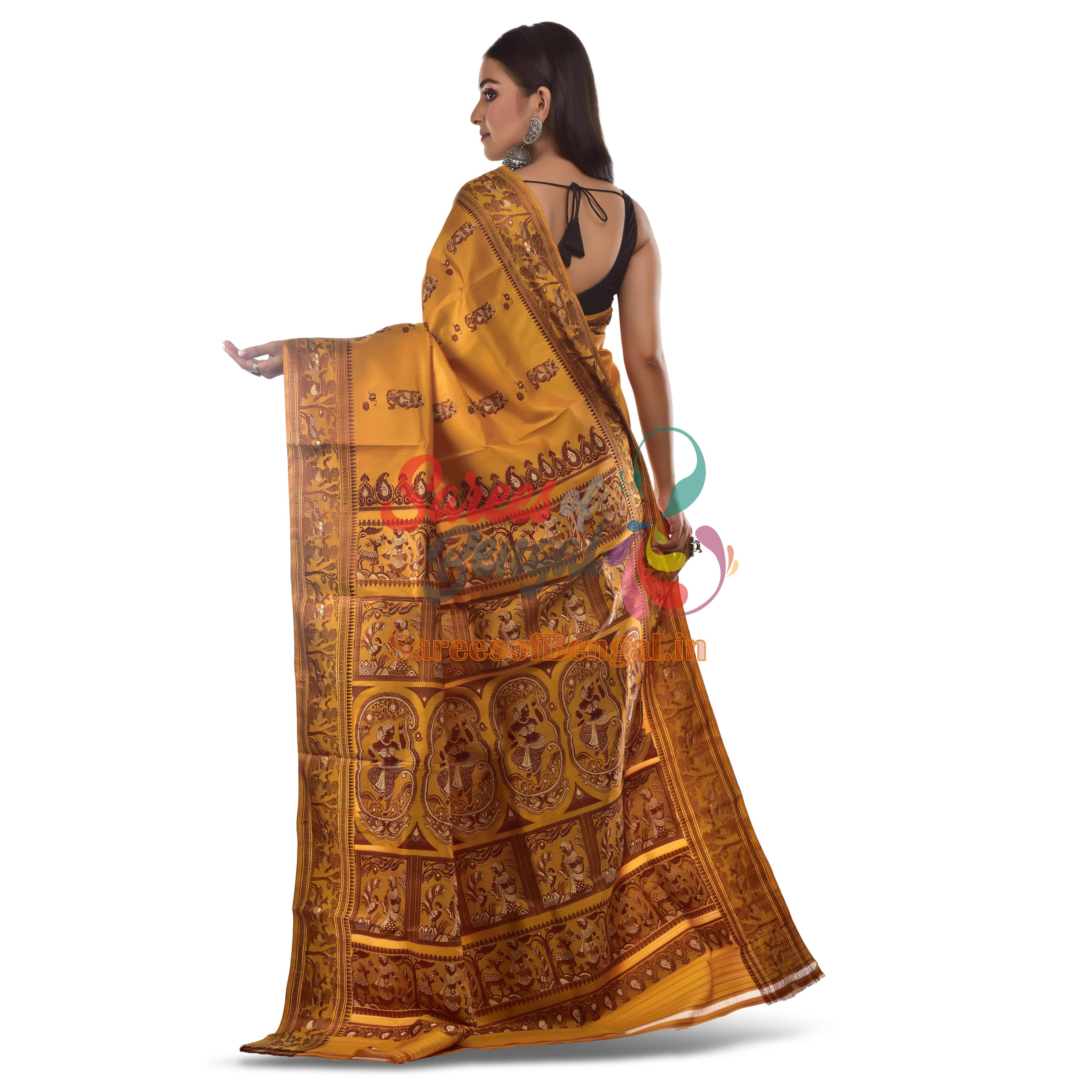 Premium Bishnupuri Baluchari Saree