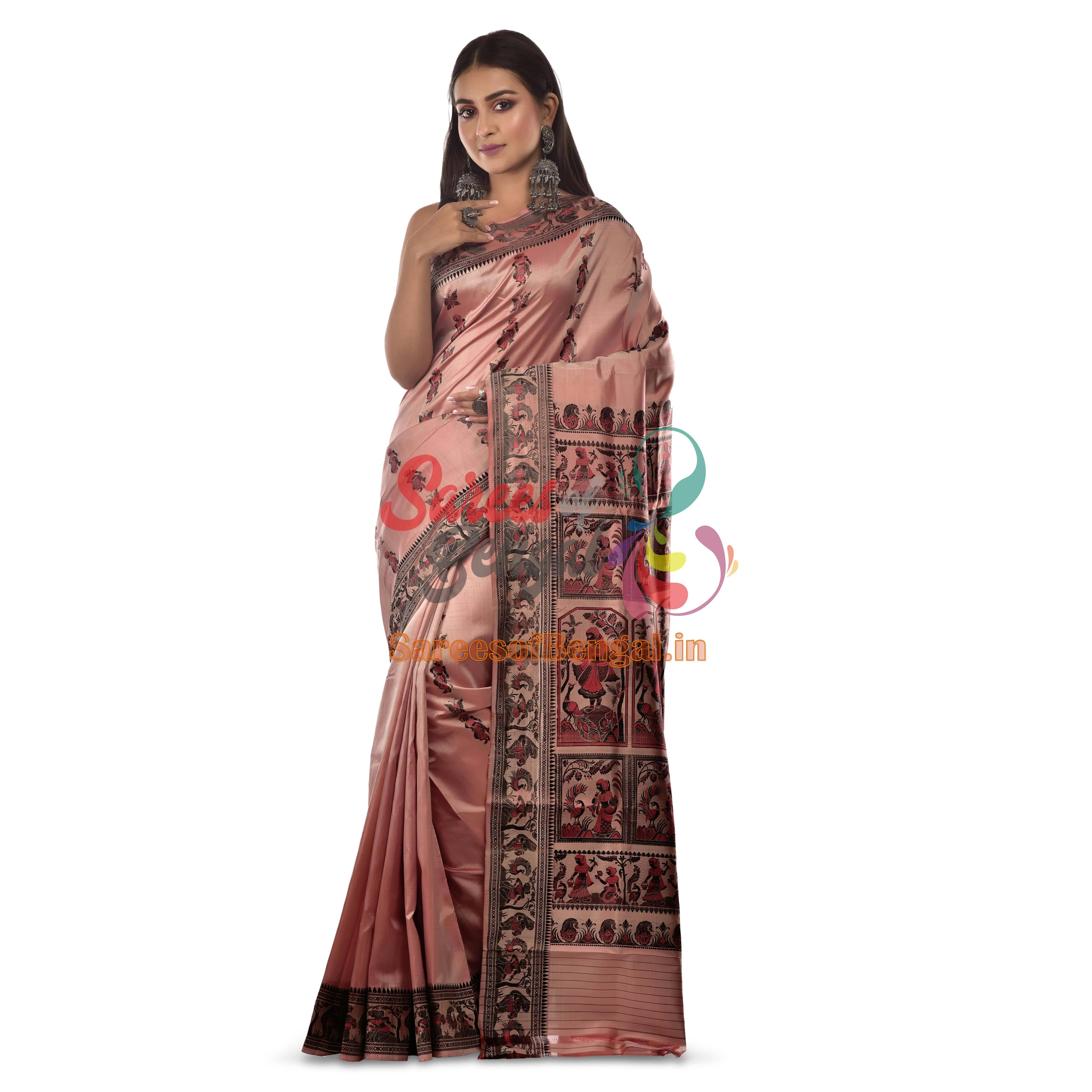 Authentic Bengal Baluchari Silk Saree