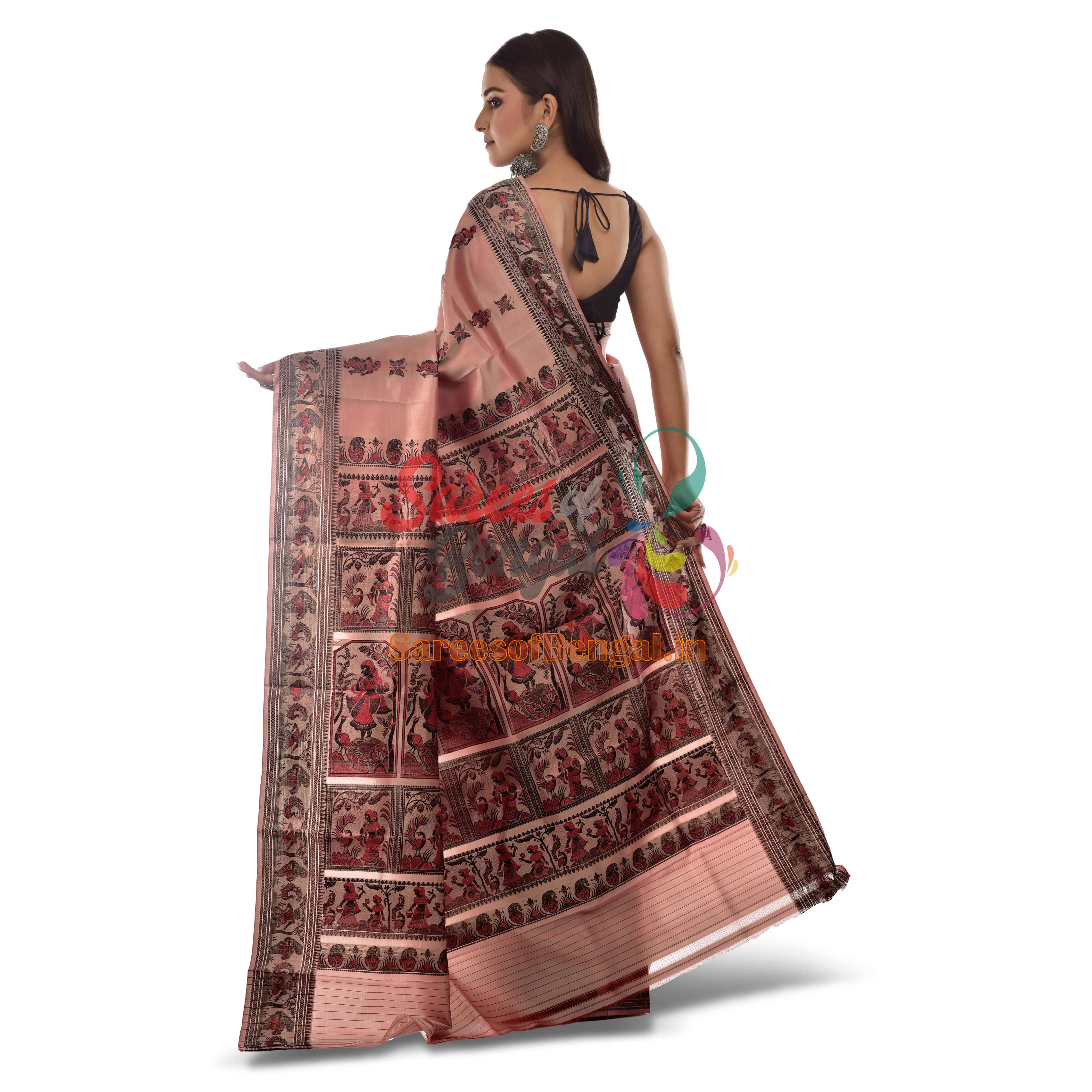 Authentic Bengal Baluchari Silk Saree