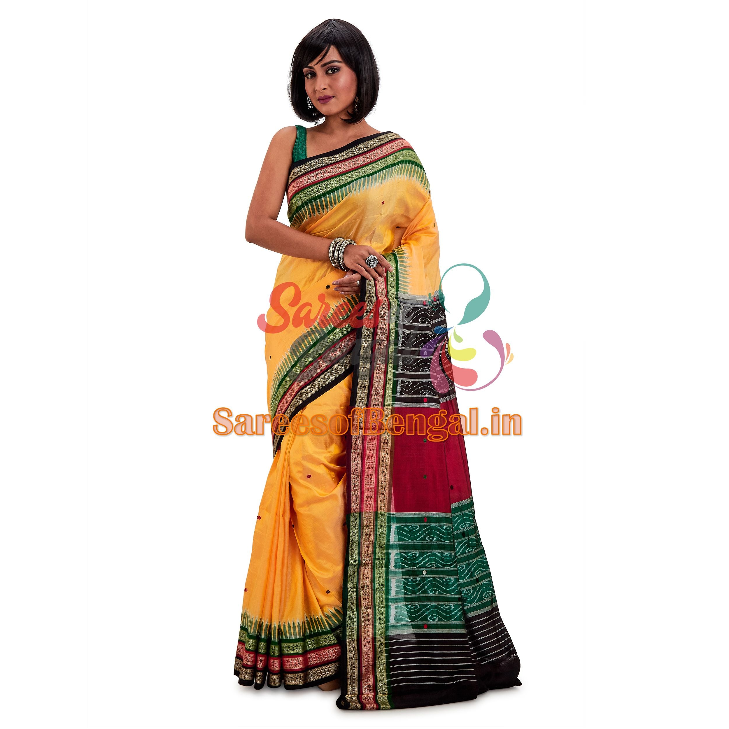 Kathiphera Ikkat Silk Saree