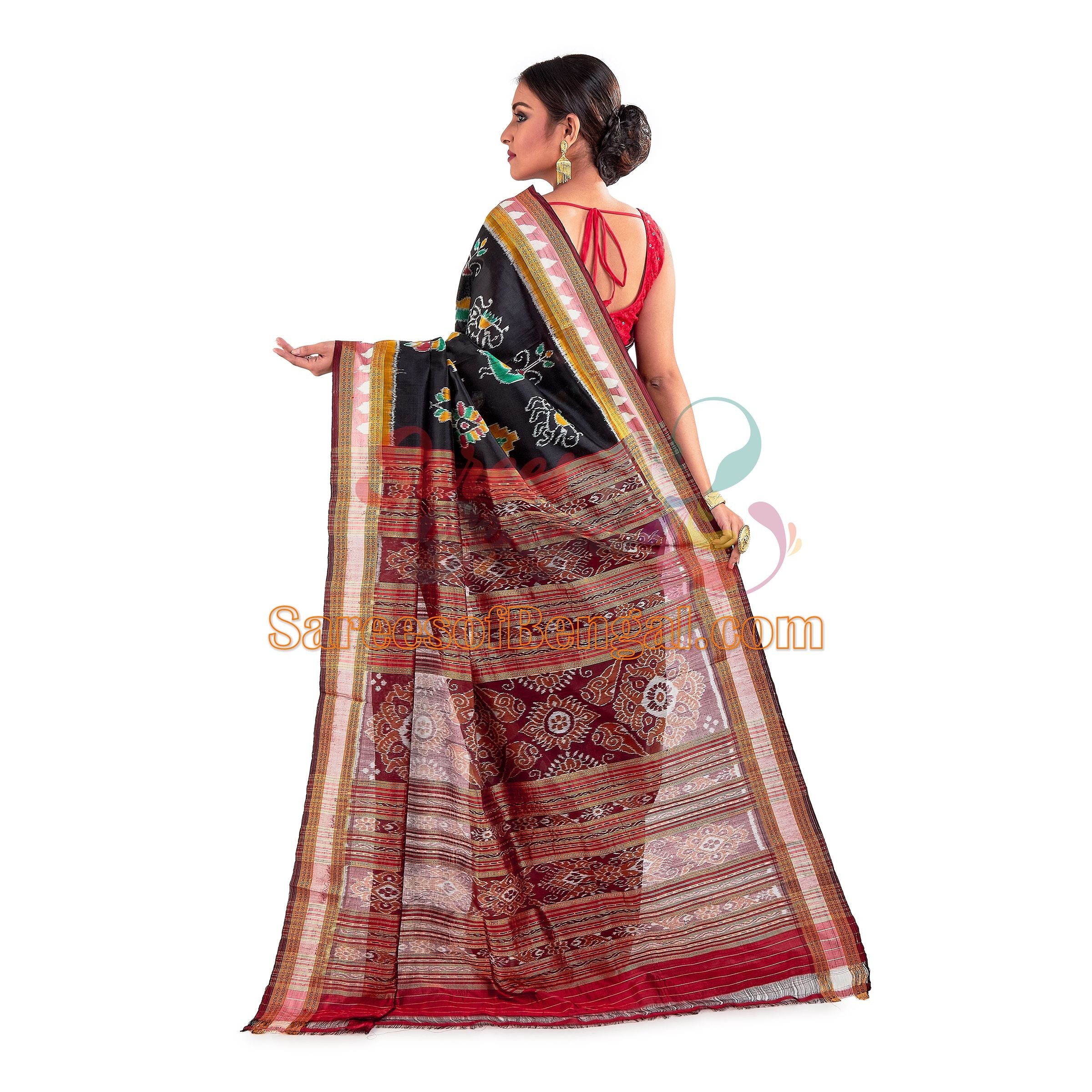 Authentic Odisha Nabakothi Ikkat Silk Saree