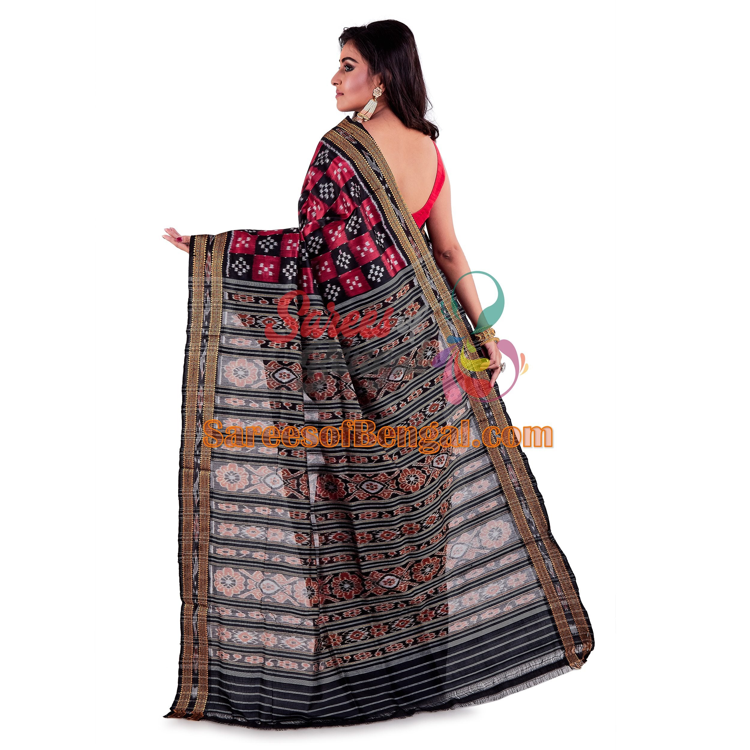 Handwoven Odisha Pasapalli Ikkat Silk Saree