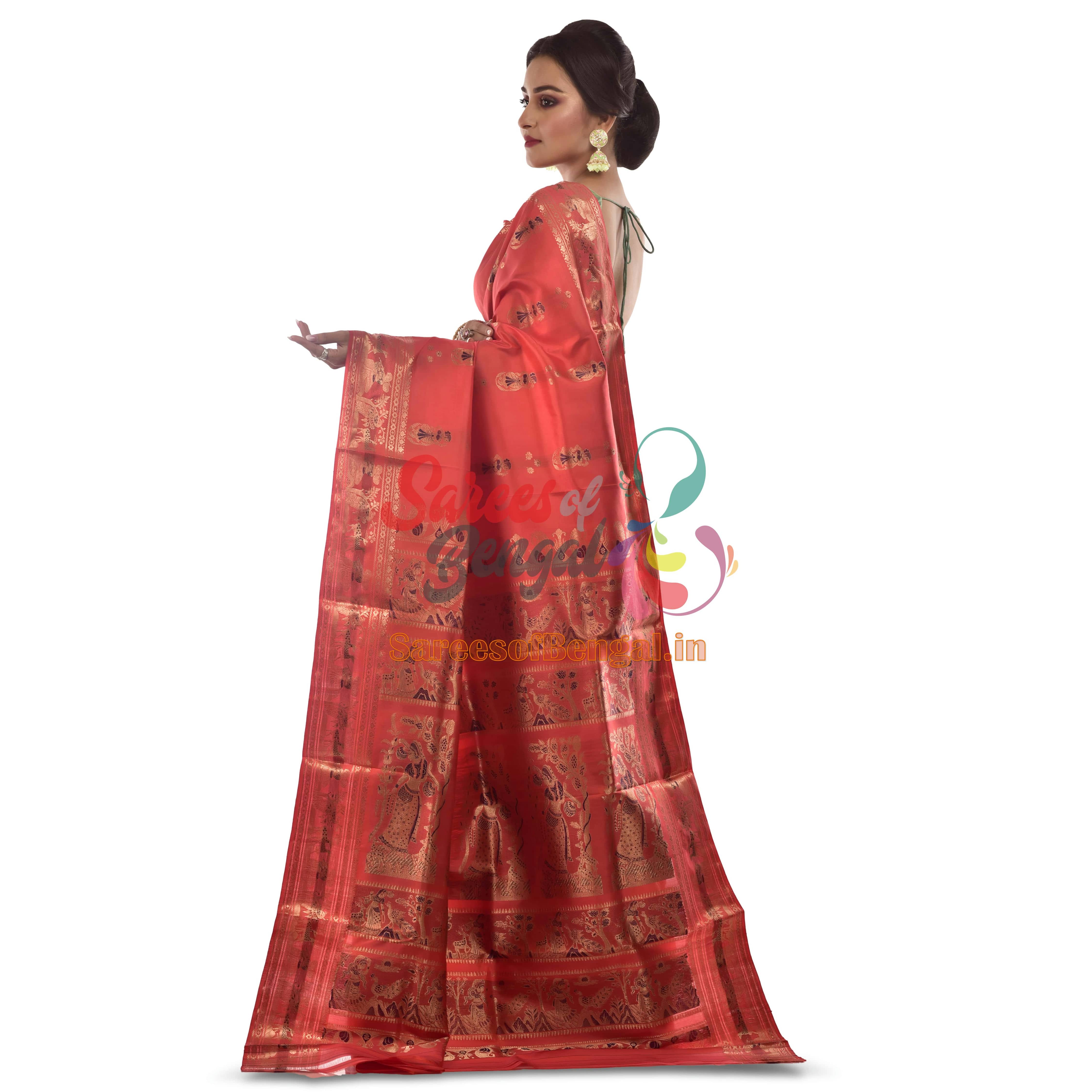 Bishnupuri Swarnachari Silk Saree