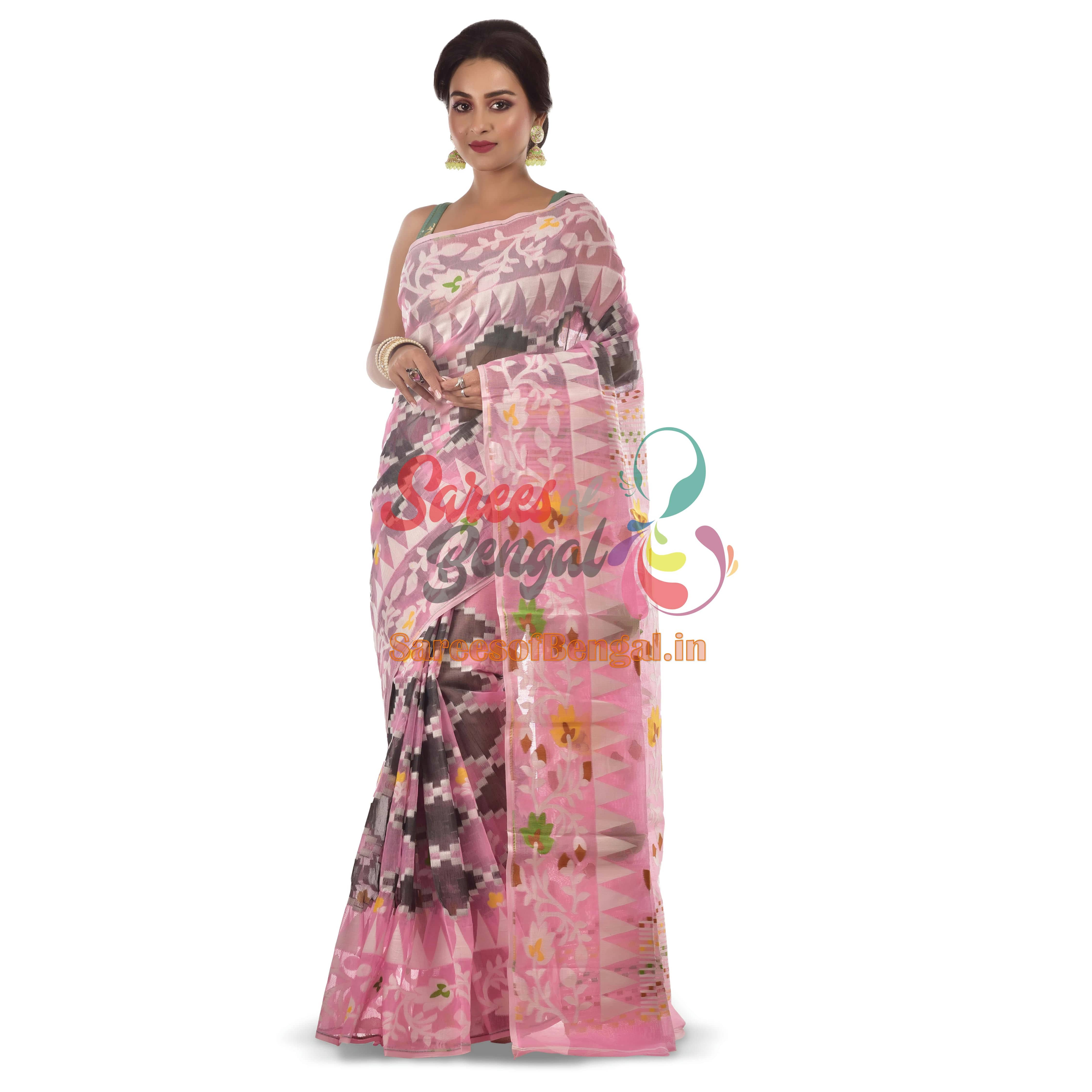 Premium Allover Work Bengal Jamdani Saree
