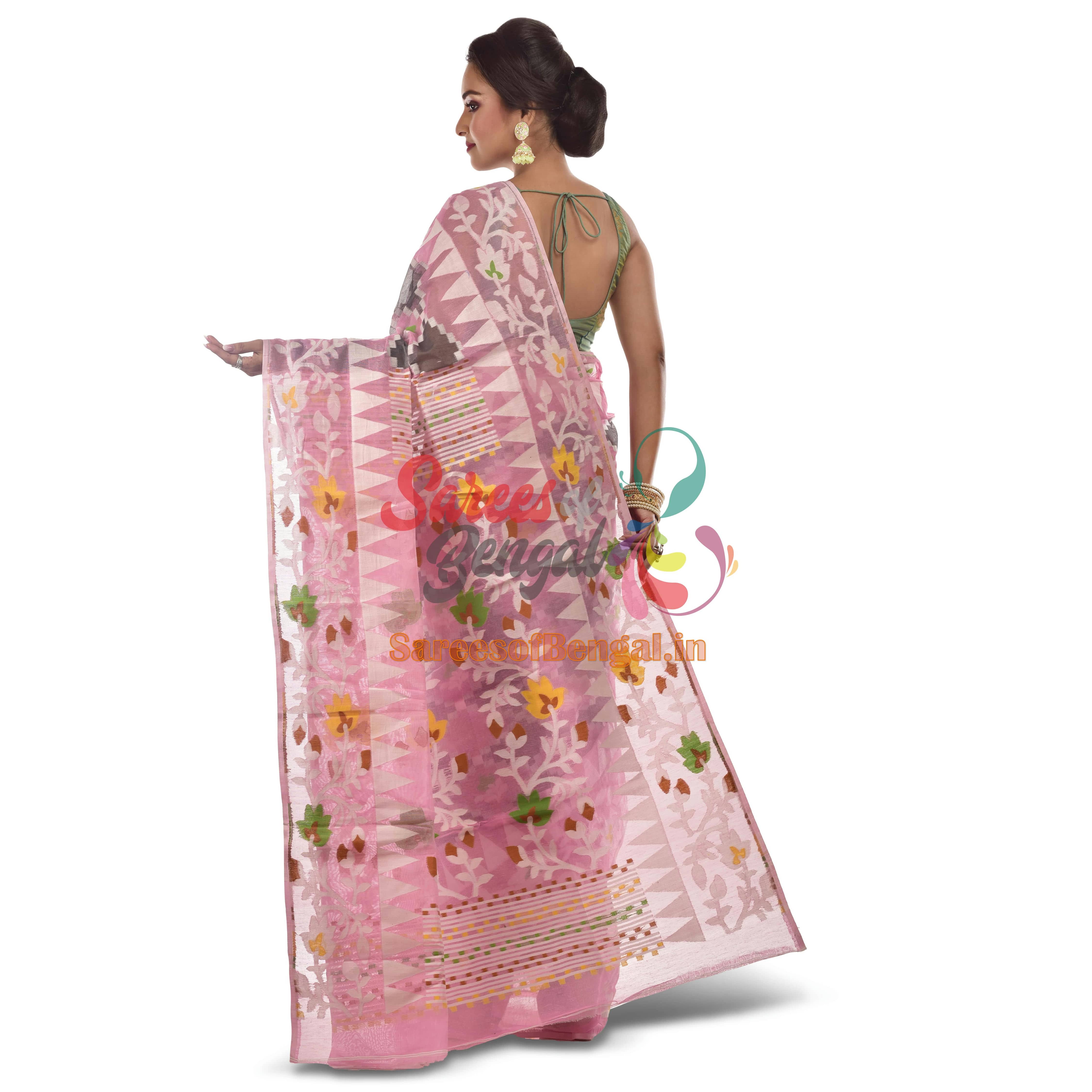 Premium Allover Work Bengal Jamdani Saree